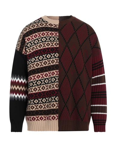 Valentino Garavani Man Sweater Brown Size L Wool, Cashmere