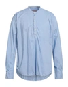 Officine Generale Officine Générale Man Shirt Light Blue Size Xl Cotton