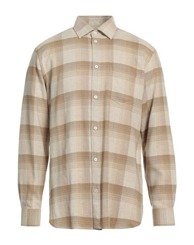 Golden Goose Check-print Button-up Shirt In Beige