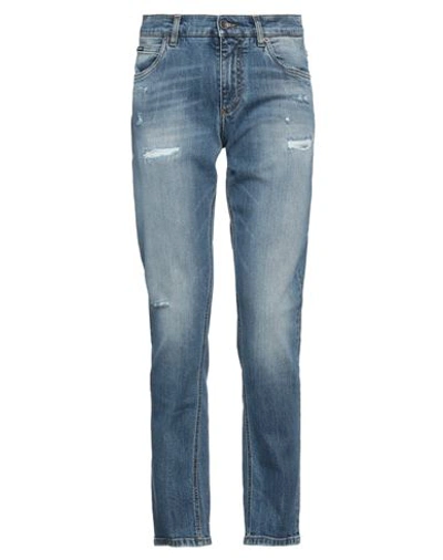 Dolce & Gabbana Man Jeans Blue Size 32 Cotton, Elastane