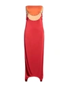 Marni Woman Midi Dress Red Size 6 Viscose, Elastane