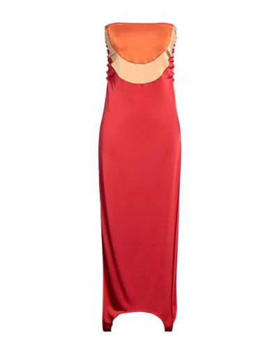 Marni Woman Midi Dress Red Size 6 Viscose, Elastane In Red