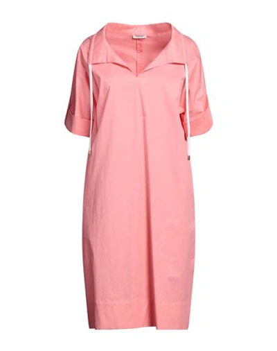 Peserico Woman Mini Dress Pink Size 12 Cotton, Elastane