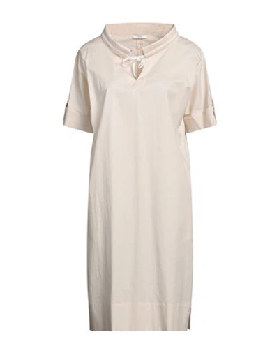 Peserico Woman Mini Dress Ivory Size 6 Cotton, Elastane In White
