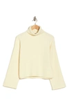 Theory Dolman Sleeve Wool Turtleneck Sweater In Light Yellow