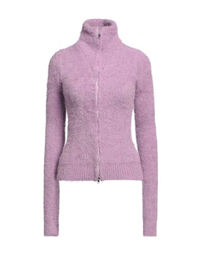 Isabel Marant Woman Cardigan Lilac Size 6 Cotton, Polyamide, Viscose, Polyester, Elastane In Purple