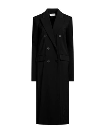 Sportmax Woman Overcoat & Trench Coat Black Size 8 Viscose, Elastane, Cotton