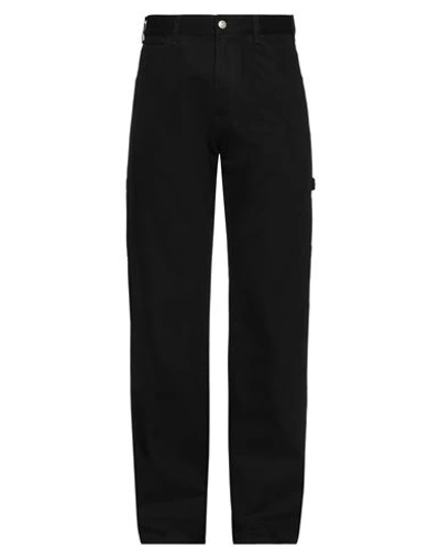 Alexander Mcqueen Man Jeans Black Size 36 Cotton, Polyester, Calfskin