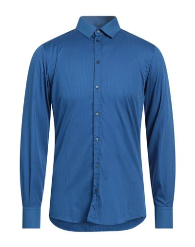 Dolce & Gabbana Man Shirt Blue Size 15 Cotton