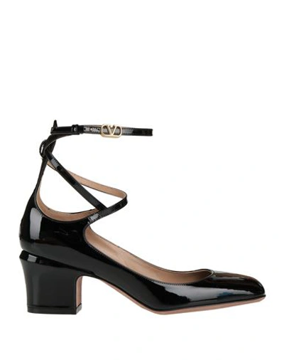 VALENTINO GARAVANI VALENTINO GARAVANI WOMAN PUMPS BLACK SIZE 6.5 SOFT LEATHER