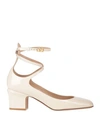 VALENTINO GARAVANI VALENTINO GARAVANI WOMAN PUMPS IVORY SIZE 9 SOFT LEATHER