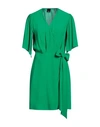 Pinko Woman Mini Dress Green Size 8 Viscose
