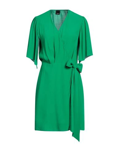 Pinko Woman Mini Dress Green Size 8 Viscose