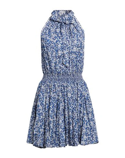 Poupette St Barth Woman Mini Dress Navy Blue Size L Viscose