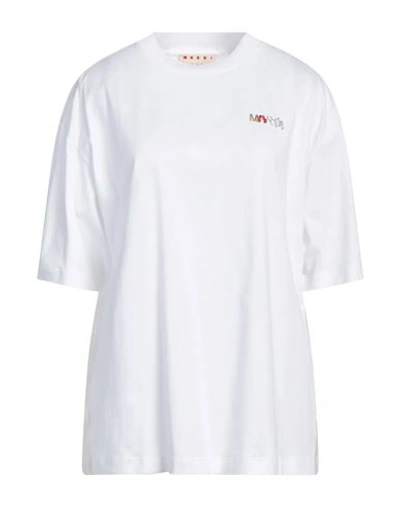Marni Woman T-shirt White Size 6 Cotton
