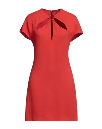 Stella Mccartney Cutout Crepe Mini Dress In Tomato Red