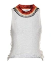 Marni Woman Top White Size 8 Virgin Wool, Cashmere, Viscose, Wool, Mohair Wool In White