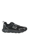 Ea7 Man Sneakers Black Size 10.5 Polyester, Thermoplastic Polyurethane, Elastane