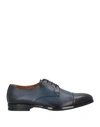 Doucal's Man Lace-up Shoes Navy Size 6.5 Leather In Navy Blue