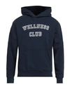 SPORTY AND RICH SPORTY & RICH MAN SWEATSHIRT NAVY BLUE SIZE S COTTON