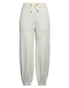 Brunello Cucinelli Woman Pants Light Grey Size M Cotton, Silk, Polyamide, Polyester