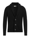 Filippo De Laurentiis Man Cardigan Black Size 44 Merino Wool