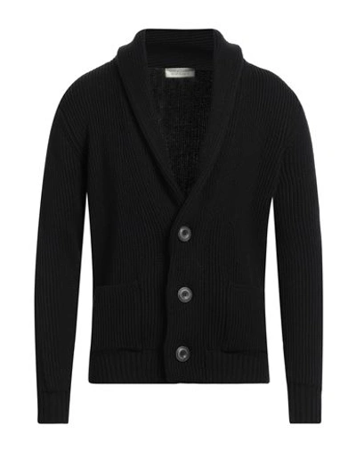 Filippo De Laurentiis Man Cardigan Black Size 44 Merino Wool In Nero