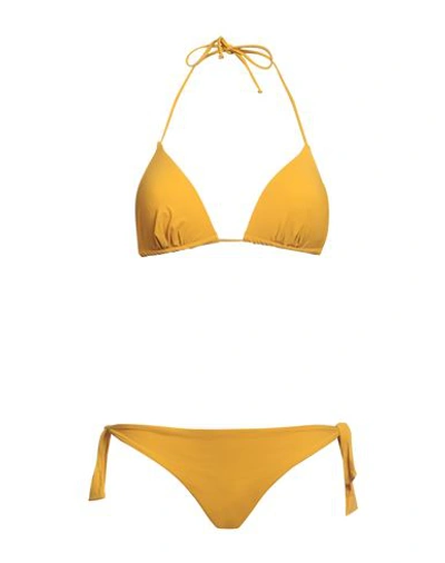 Siyu Woman Bikini Mustard Size 10 Polyamide, Elastane In Yellow