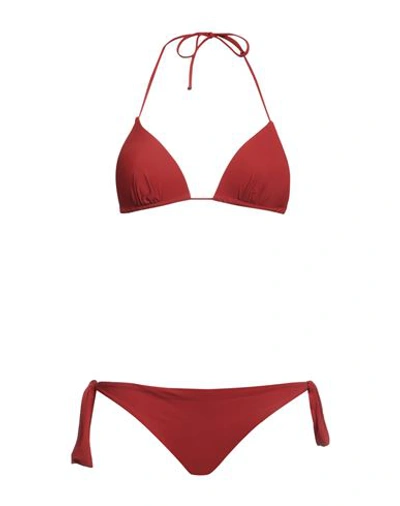 Siyu Woman Bikini Brick Red Size 8 Polyamide, Elastane