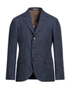 Brunello Cucinelli Man Blazer Midnight Blue Size 44 Cotton, Virgin Wool