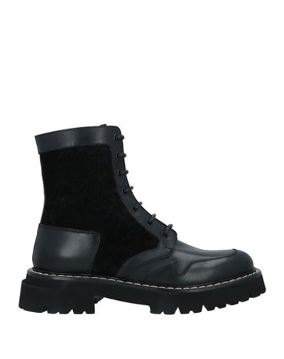 Ferragamo Man Ankle Boots Black Size 10.5 Leather
