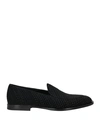 DOLCE & GABBANA DOLCE & GABBANA MAN LOAFERS BLACK SIZE 9 COTTON, POLYURETHANE