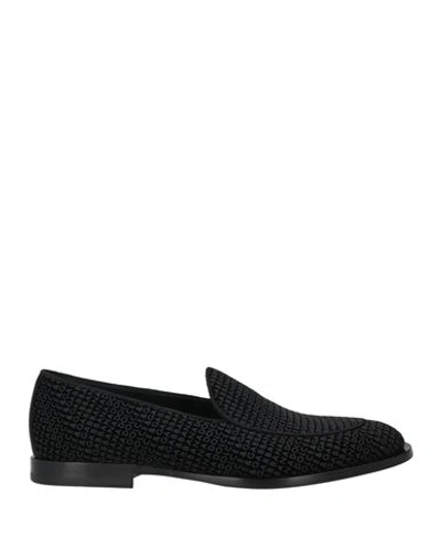Dolce & Gabbana Man Loafers Black Size 9 Cotton, Polyurethane