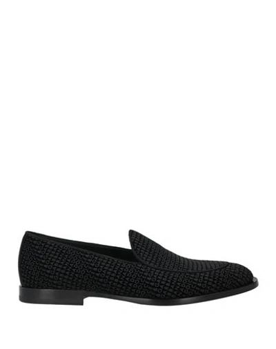 DOLCE & GABBANA DOLCE & GABBANA MAN LOAFERS BLACK SIZE 7 COTTON, POLYURETHANE