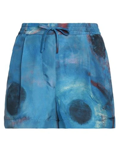 Marni Woven Shorts In Azzurro