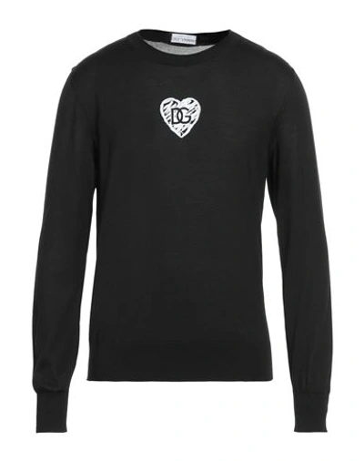 Dolce & Gabbana Man Sweater Black Size 42 Silk, Polyester