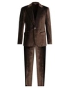 Dolce & Gabbana Man Suit Cocoa Size 38 Cotton, Viscose In Brown