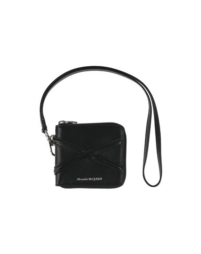 Alexander Mcqueen Man Wallet Black Size - Soft Leather