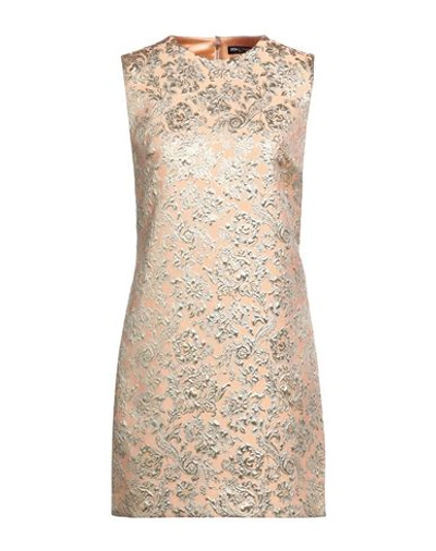 Dolce & Gabbana Woman Mini Dress Salmon Pink Size 4 Polyester, Polyamide, Metallized Polyamide