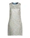 Dolce & Gabbana Woman Mini Dress Sky Blue Size 0 Polyester, Polyamide, Metallized Polyamide