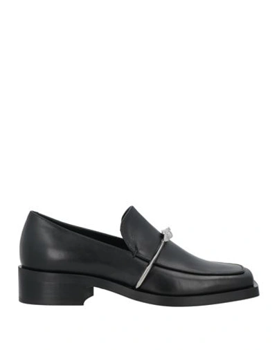 Trussardi Woman Loafers Black Size 11 Leather