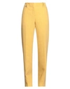 JACQUEMUS JACQUEMUS WOMAN PANTS OCHER SIZE 6 LINEN, VISCOSE, POLYESTER