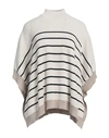 Brunello Cucinelli Woman Turtleneck Ivory Size L Cotton In White
