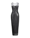 Dolce & Gabbana Woman Maxi Dress Lead Size 8 Cotton, Polyamide, Elastane In Grey