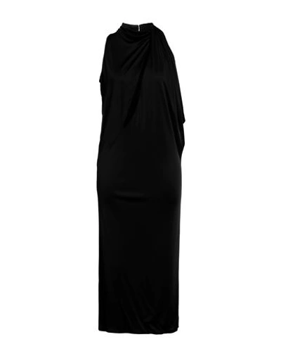 Versace Woman Midi Dress Black Size 6 Viscose