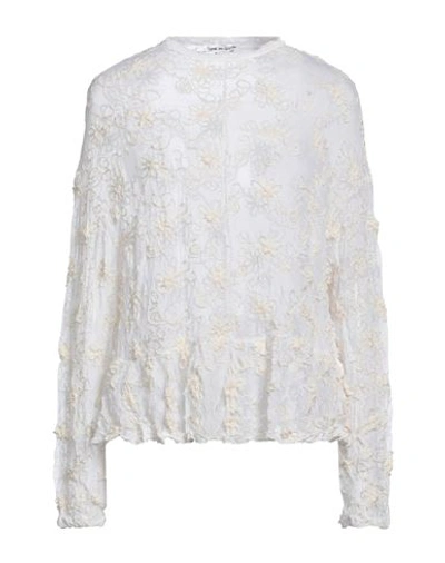 Comme Des Garçons Woman Top Ivory Size S Polyester, Cotton In White
