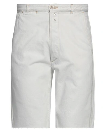 Maison Margiela Man Denim Shorts Off White Size 30 Cotton In Blue