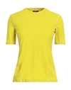 MONCLER MONCLER GRENOBLE WOMAN T-SHIRT ACID GREEN SIZE M POLYAMIDE, ELASTANE