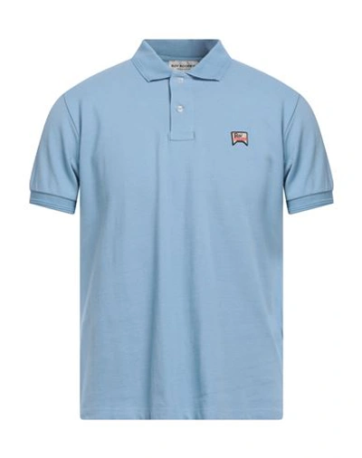 Roy Rogers Roÿ Roger's Man Polo Shirt Light Blue Size M Cotton