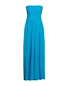 Nina Ricci Woman Maxi Dress Azure Size M Polyamide, Elastane In Blue